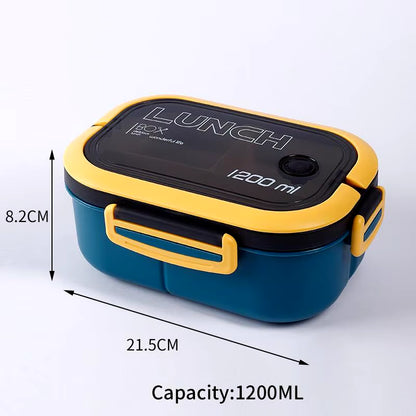 Portable Lunch Box Leak Proof Bento Food Warmer Container with Compartments & Sauce Box Stackable Salad Fruit Food